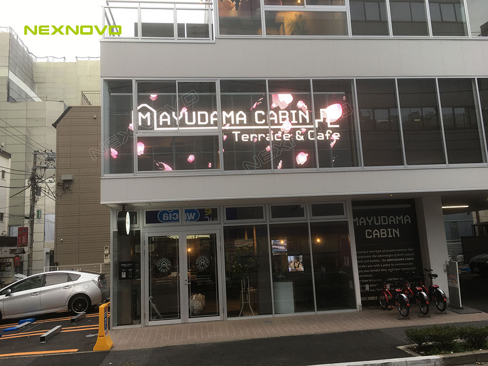 日本Mayudama Cabin 酒店玻璃LED显示屏项目(图5)