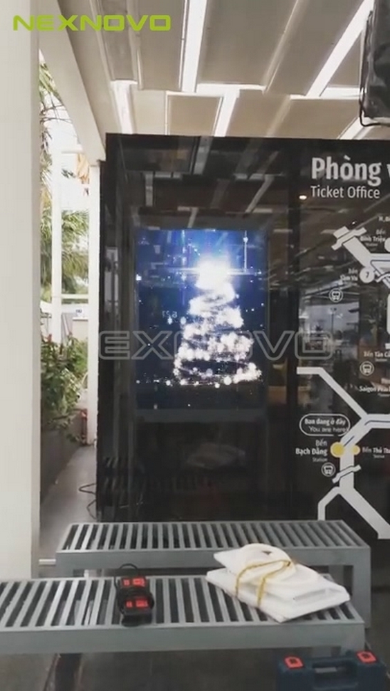 越南西贡水吧透明LED显示屏项目(图8)